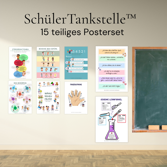 Poster SchülerTankstelle™ (Download zum selber ausdrucken) | Ideal für Pädagogen | Preis pro Schule