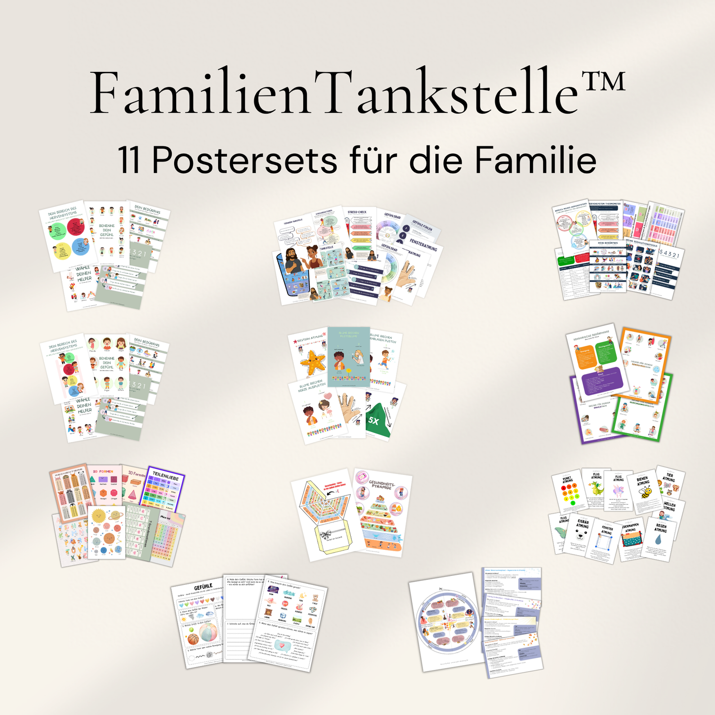 FamilienTankstelle™ - Alle unsere Postersets (Download zum selber Ausdrucken)