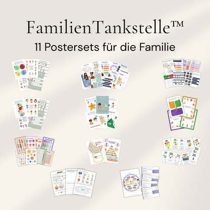 FamilienTankstelle™ - Alle unsere Postersets (Download zum selber Ausdrucken)