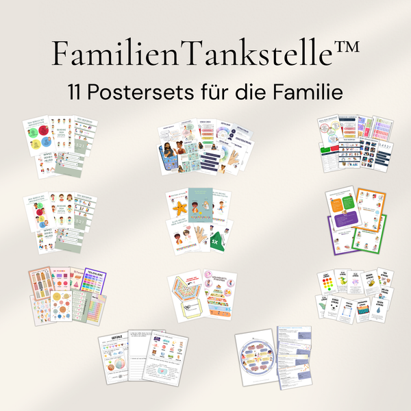 FamilienTankstelle™ - Alle unsere Postersets (Download zum selber Ausdrucken)